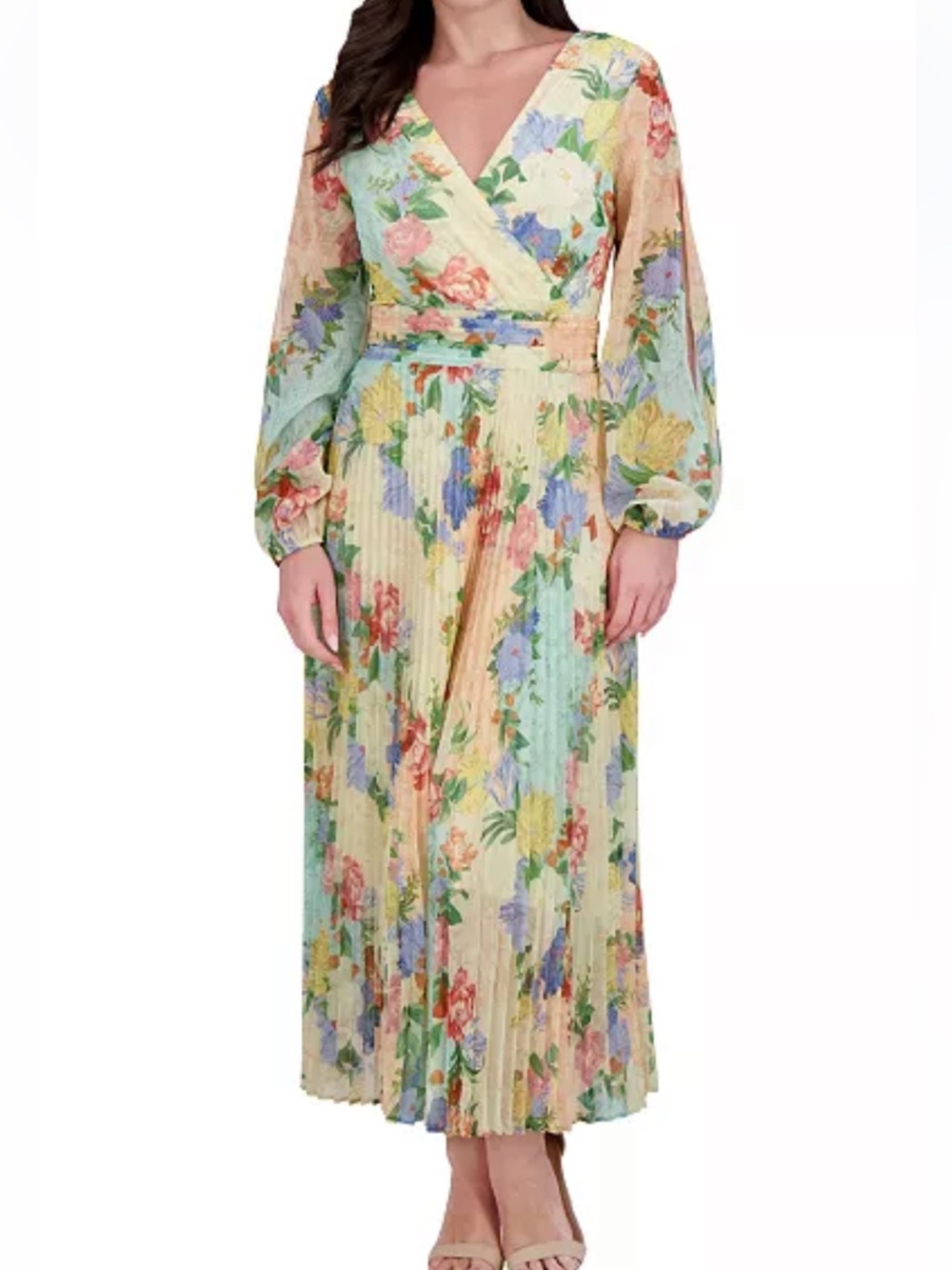 Siena PRINTED LUREX CHIFFON DRESS sz 10 NWT
